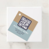 Étiquettes Cadeau Modèle de code QR moderne éditable | Couleurs atté (En situation)