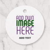 ÉTIQUETTES CADEAU MODÈLE DE TEXTE D'IMAGE BLANCHE SIMPLE MODERNE (Dos)