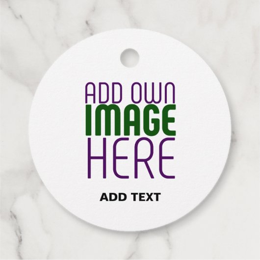 ÉTIQUETTES CADEAU MODÈLE DE TEXTE D'IMAGE BLANCHE SIMPLE MODERNE (Dos)