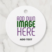 ÉTIQUETTES CADEAU MODÈLE DE TEXTE D'IMAGE BLANCHE SIMPLE MODERNE (Devant)