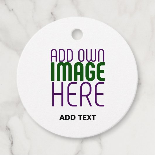 ÉTIQUETTES CADEAU MODÈLE DE TEXTE D'IMAGE BLANCHE SIMPLE MODERNE (Devant)