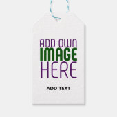 ÉTIQUETTES-CADEAU MODÈLE DE TEXTE D'IMAGE BLANCHE SIMPLE MODERNE (Devant)