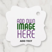 ÉTIQUETTES CADEAU MODÈLE DE TEXTE D'IMAGE BLANCHE SIMPLE MODERNE (Dos)