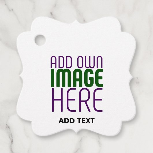 ÉTIQUETTES CADEAU MODÈLE DE TEXTE D'IMAGE BLANCHE SIMPLE MODERNE (Devant)