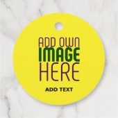 ÉTIQUETTES CADEAU MODELE DE TEXTE D'IMAGE JAUNE CLAIR ÉDITABLE MODER (Dos)