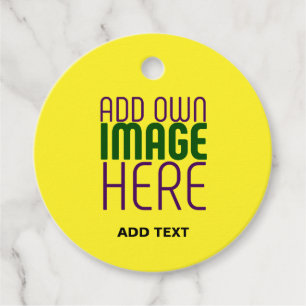 ÉTIQUETTES CADEAU MODELE DE TEXTE D'IMAGE JAUNE CLAIR ÉDITABLE MODER