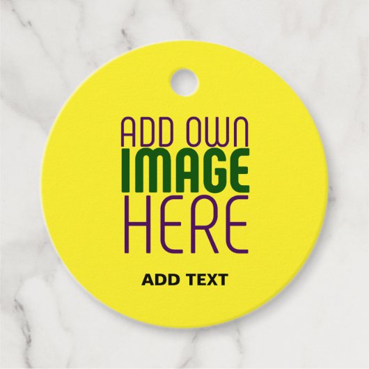 ÉTIQUETTES CADEAU MODELE DE TEXTE D'IMAGE JAUNE CLAIR ÉDITABLE MODER (Devant)