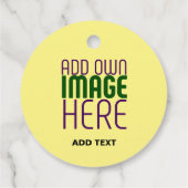 ÉTIQUETTES CADEAU MODELE DE TEXTE D'IMAGE JAUNE PASTEL ÉDITABLE MODE (Dos)
