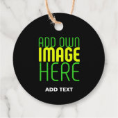 ÉTIQUETTES CADEAU MODELE DE TEXTE D'IMAGE NOIRE SIMPLE ET MODIFIABLE (Dos)
