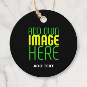 ÉTIQUETTES CADEAU MODELE DE TEXTE D'IMAGE NOIRE SIMPLE ET MODIFIABLE