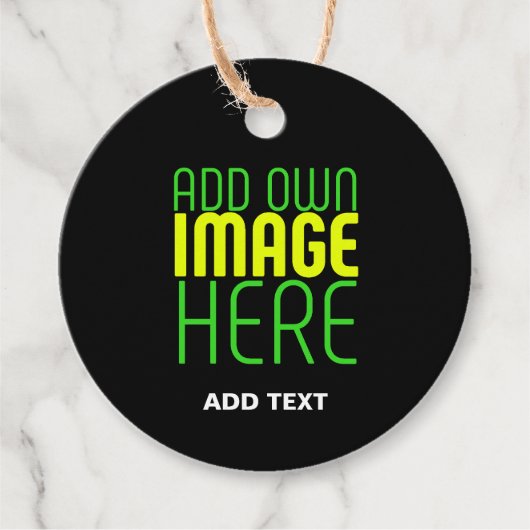 ÉTIQUETTES CADEAU MODELE DE TEXTE D'IMAGE NOIRE SIMPLE ET MODIFIABLE (Devant)