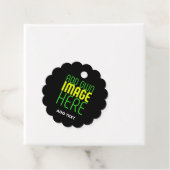 ÉTIQUETTES CADEAU MODELE DE TEXTE D'IMAGE NOIRE SIMPLE ET MODIFIABLE (En situation)