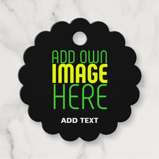 ÉTIQUETTES CADEAU MODELE DE TEXTE D'IMAGE NOIRE SIMPLE ET MODIFIABLE (Devant)