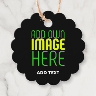 ÉTIQUETTES CADEAU MODELE DE TEXTE D'IMAGE NOIRE SIMPLE ET MODIFIABLE