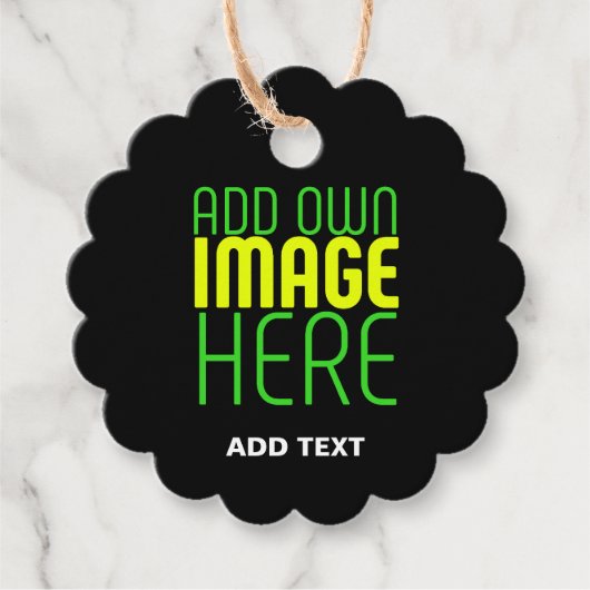 ÉTIQUETTES CADEAU MODELE DE TEXTE D'IMAGE NOIRE SIMPLE ET MODIFIABLE (Devant)