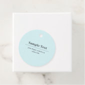 Étiquettes Cadeau Modèle de texte simple et élégant | Bleu Clair (En situation)