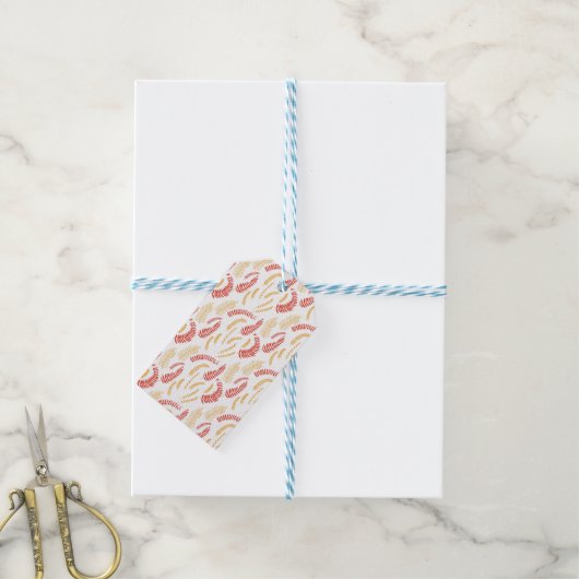 Étiquettes-cadeau Modèle floral (Avec de laficelle)