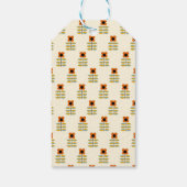 Étiquettes-cadeau Modèle Floral Orange Inspiré Scandinave (Dos)
