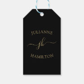 Étiquettes Cadeau Modèle Monogramme (Dos)