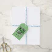 ÉTIQUETTES-CADEAU MODÈLE TEXTE D'IMAGE VERTE MINT MODERNE (Avec de laficelle)