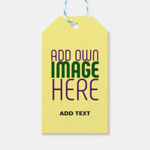 ÉTIQUETTES-CADEAU MODÈLE TEXTE MODERNE PASTEL JAUNE D'IMAGE