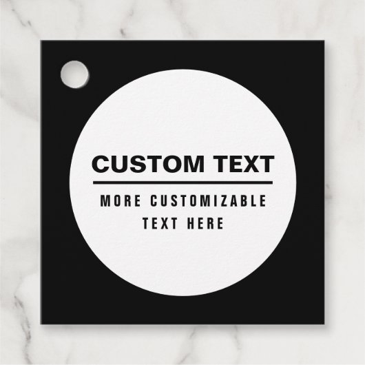 Étiquettes Cadeau Modèle texte personnalisé en gras (Devant)