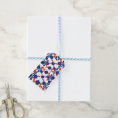 Étiquettes-cadeau Modèle vectoriel simple de fleurs bleues (Avec de laficelle)