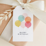 Étiquettes-cadeau Modern Balloon Bunch Happy Birthday<br><div class="desc">These fun, modern birthday gift tags are the perfect addition to party decor or gifts. Part of the Up up and away collection by Stacey Meacham. Search the entire collection for matching accessories and additional color options here: https://www.zazzle.com/collections/up_up_and_away-119723561648231703. New items are being added all the time so check back often....</div>