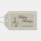 Étiquettes-cadeau Modern Christmas Tree Gift Bag (Dos Horizontal)