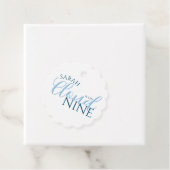 Étiquettes Cadeau Modern Cloud 9 simple typographie nuptiale douche (En situation)