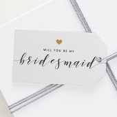 Étiquettes-cadeau Modern Gold Hearts Veux-tu être ma demoiselle d'ho