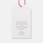 Étiquettes-cadeau Modern Holly Minimalist Christmas Peace Love Joy (Dos)