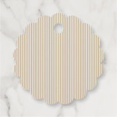 Étiquettes Cadeau Modern Minimal Gold Stripes Monogram (Dos)