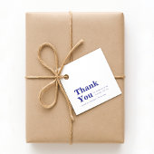 Étiquettes Cadeau Modern Minimalist Blue Birthday