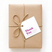 Étiquettes Cadeau Modern Minimalist Pink Birthday 