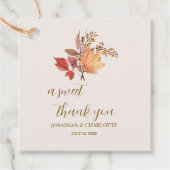 Étiquettes Cadeau Modern Rustic Fall Boho Flower Wedding (Devant)