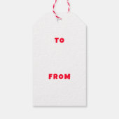 Étiquettes-cadeau Modern Swirl HAPPY HOLIDAYS CUSTOM Pink TO FROM (Dos)