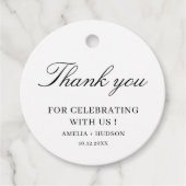 Étiquettes Cadeau Modern Wedding Bridal Shower Baby Shower Thank You (Devant)