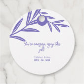 Étiquettes Cadeau moderne 2024 victor Purple Leafs (Dos)