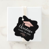 Étiquettes Cadeau Moderne 2025 Rose Gold Script photo Graduation (En situation)