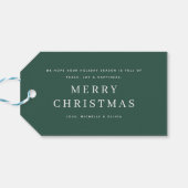 Étiquettes-cadeau Moderne 4 Photo Collage Joyeux Noël (Dos Horizontal)