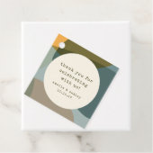 Étiquettes Cadeau Moderne Abstrait Sage Turquoise Custom Wedding Mer (En situation)