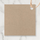 Étiquettes Cadeau Moderne Brush Script Amour et Merci Kraft Mariage (Dos)