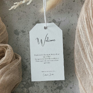 Étiquettes-cadeau Moderne calligraphie minimaliste Mariage