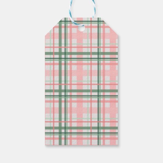 Étiquettes-cadeau Moderne classique rose vert Joyeux Noël (Dos)