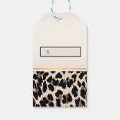 Étiquettes-cadeau Moderne Élégant, Empreinte de léopard, Robe Prix T (Dos)