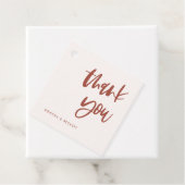 Étiquettes Cadeau Moderne élégant mariage rose neige (En situation)