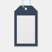 Étiquettes-cadeau moderne élégant script de noël joyeux bleu (Dos)