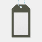 Étiquettes-cadeau moderne élégant script de Noël vert (Dos)