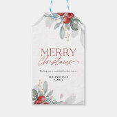 Étiquettes-cadeau Moderne Elégant Vacances Verdure Joyeux Noël (Devant)
